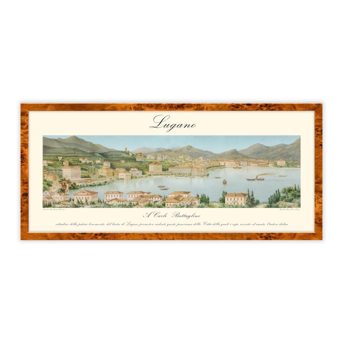 Veduta di Lugano - Giuseppe Bernardazzi (1816-1891) | Immagine principale