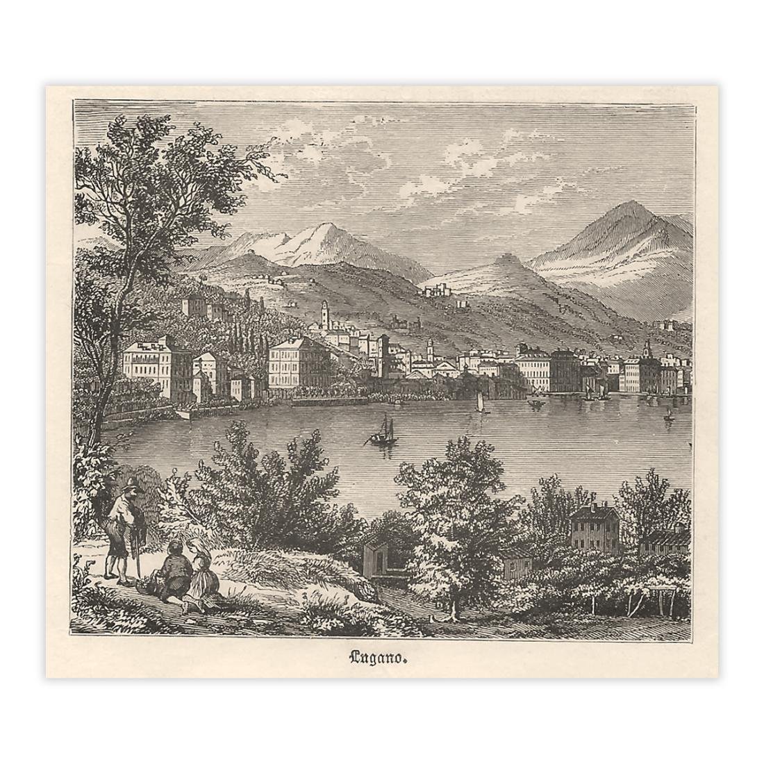 Veduta di Lugano fine 800 | Immagine principale