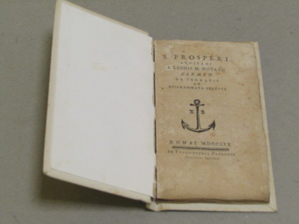 Prospero d'Aquitania. S. Prosperi Aquitani s. Leonis M. notarii Carmen …