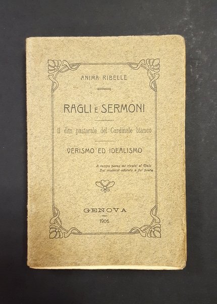 Lupi Leonetto. Ragli e sermoni. 1906