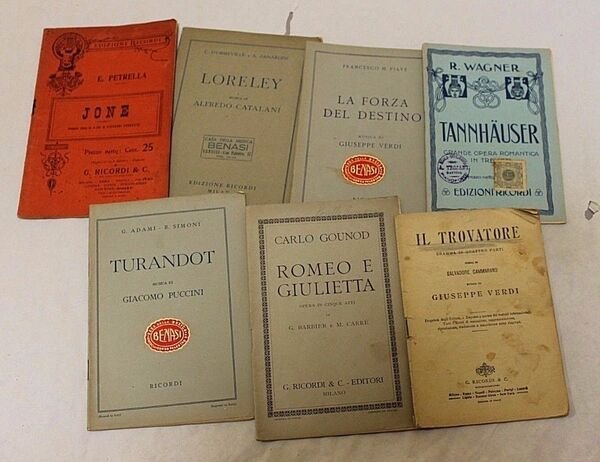 AA.VV. 7 Libretti opere . G. Ricordi. 1944-1946