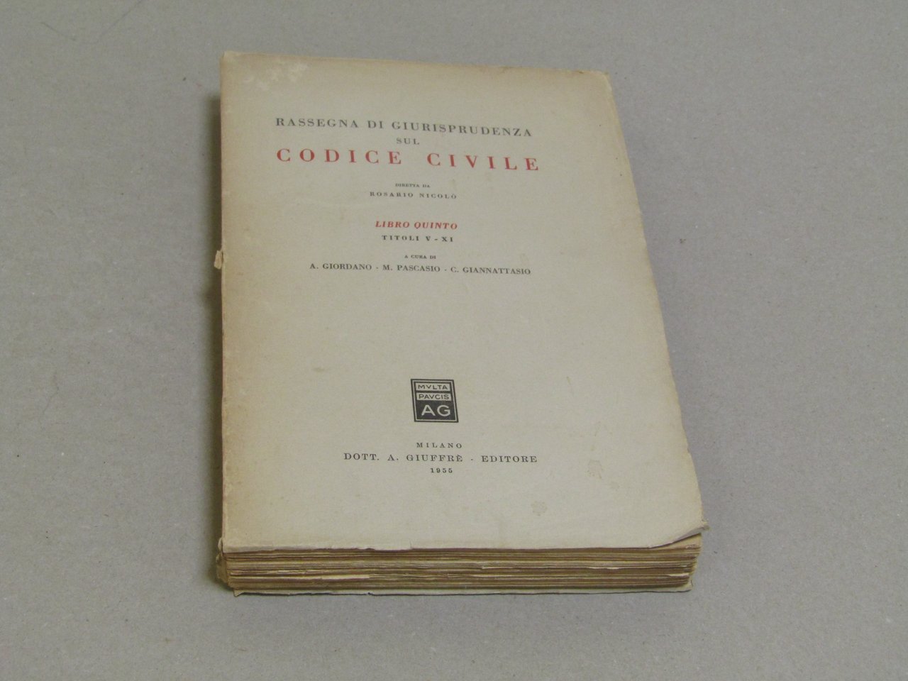 a cura di A. Giordano, M. Pascasio e C. Giannattasio. … | Immagine principale
