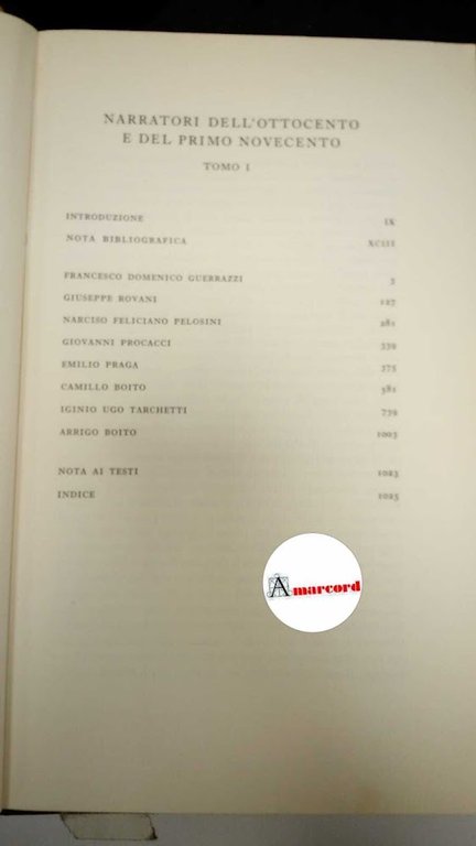 a cura di Aldo Borlenghi. Narratori dell'Ottocento e del primo …