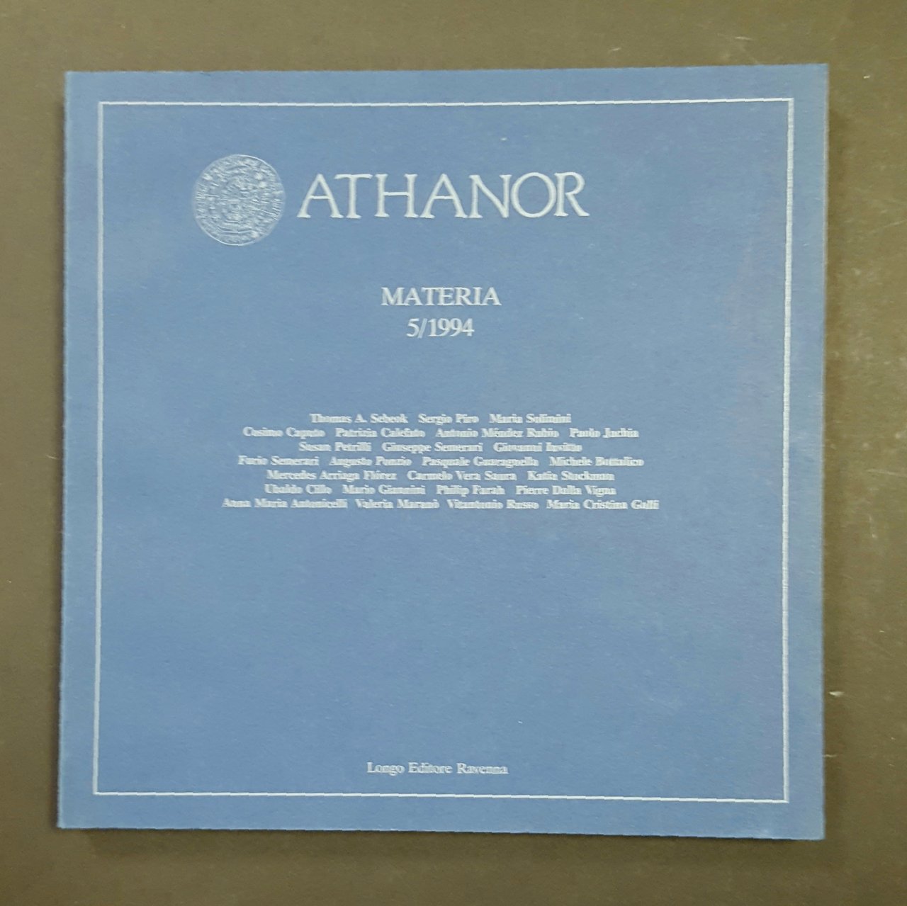AA. VV. Athanor. Materia. Longo Editore. n. 5 1994