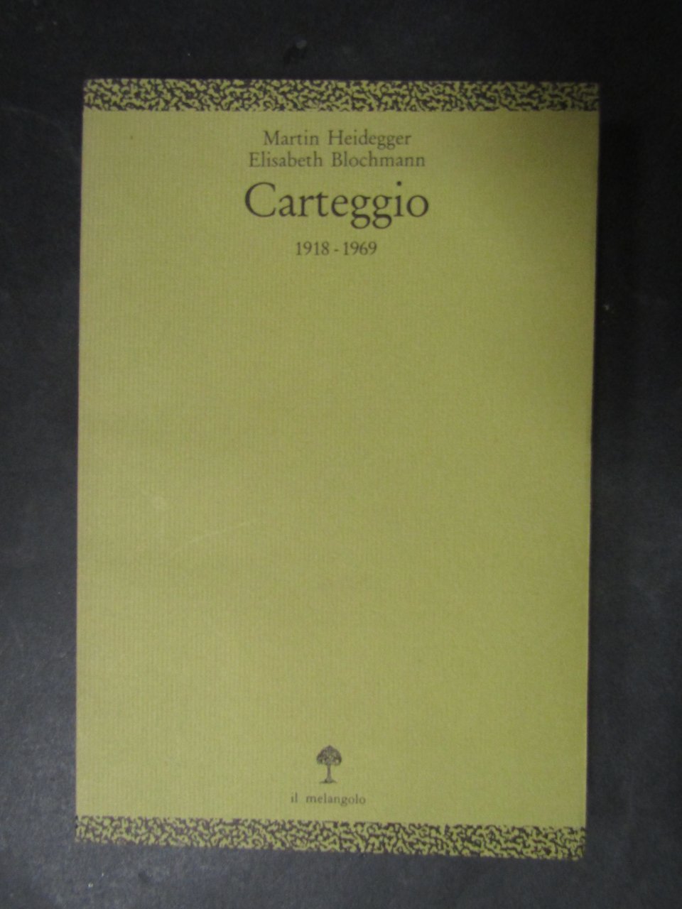 aa.vv. Carteggio 1918-1969. Il melangolo. 1991