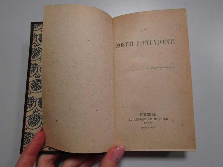 AA.VV. Dai nostri poeti viventi. Le Monnier. 1846