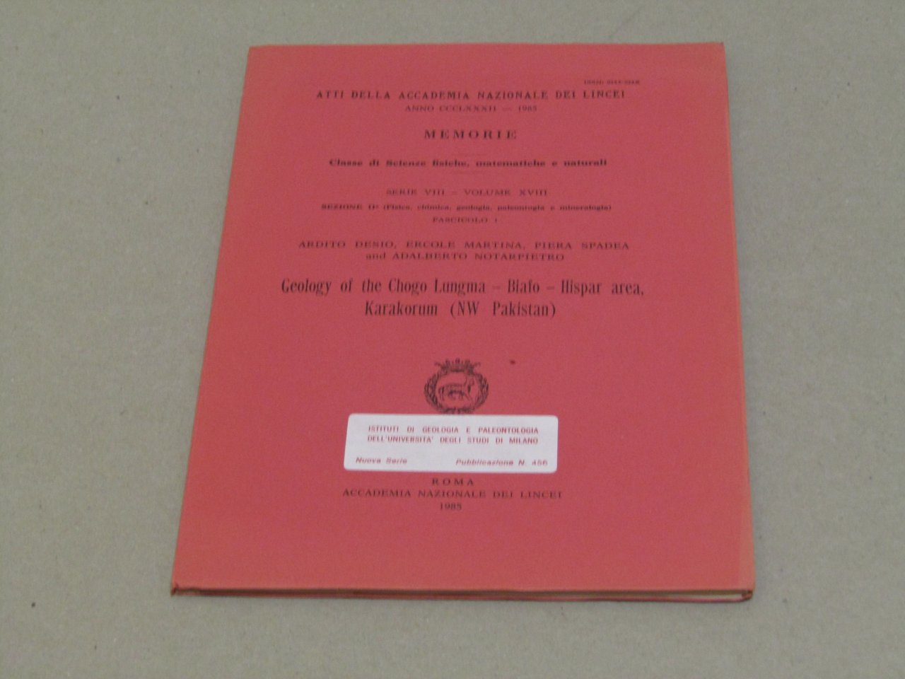 AA. VV. Geology of the Chogo Lungma - Biafo - …