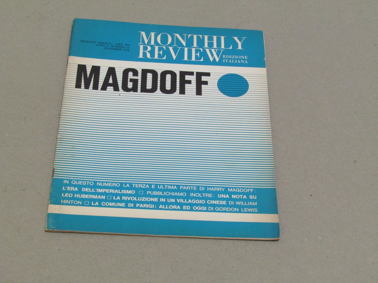 AA. VV. Monthly Review dicembre 1968