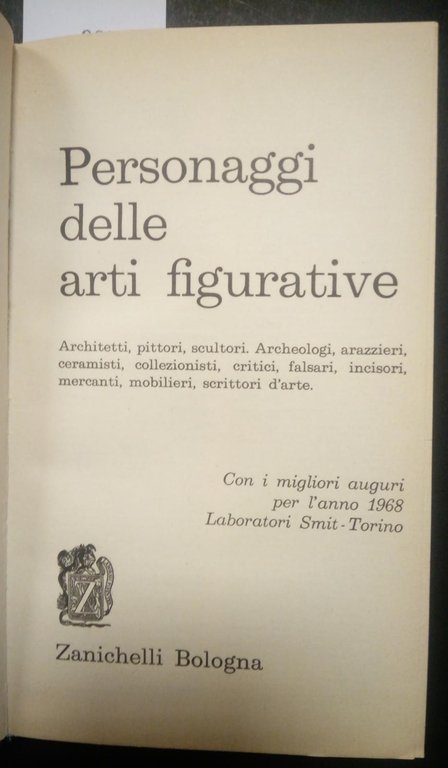 AA. VV., Personaggi delle arti figurative, Zanichelli, 1967