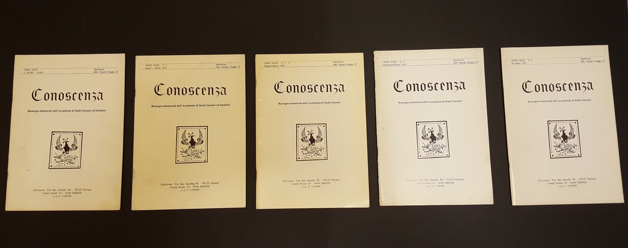 AA. VV. Rivista Conoscenza. Accademia di Studi Gnostici. 1993. n. …
