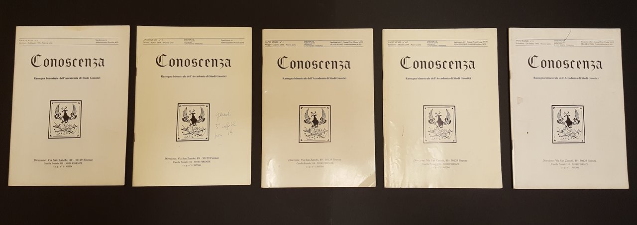AA. VV. Rivista Conoscenza. Accademia di Studi Gnostici. 1996. n. …