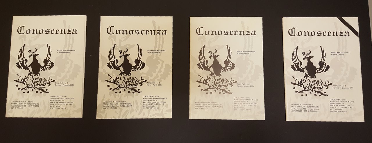 AA. VV. Rivista Conoscenza. Accademia di Studi Gnostici. 2006. n. …