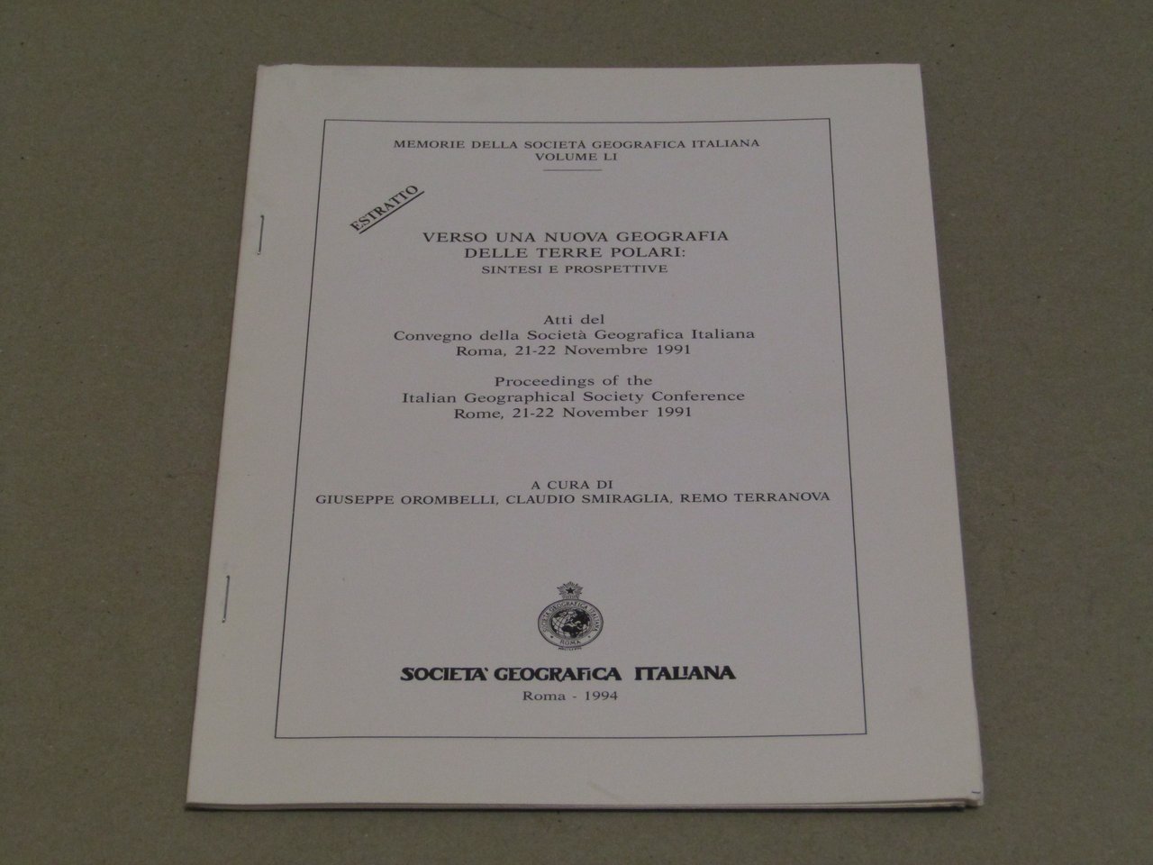 AA. VV. Verso una nuova geografia delle terre polari
