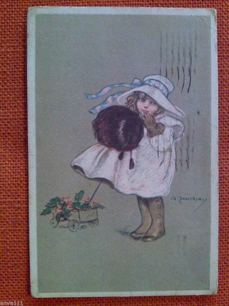Adelina Zandrino - CARTOLINA ILLUSTRATA affrancata - 1922