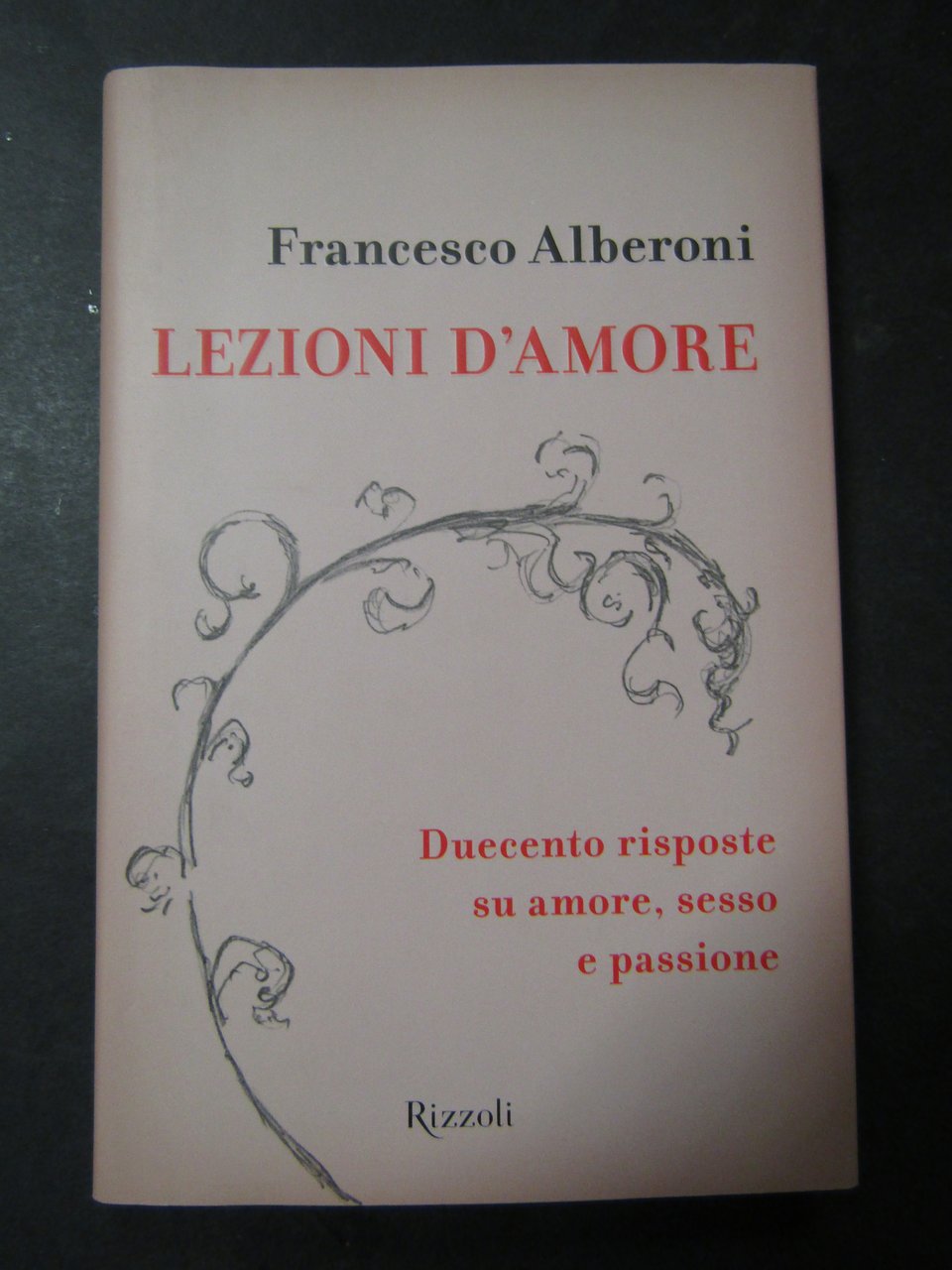 Alberoni Francesco. Lezioni d'amore. Rizzoli.