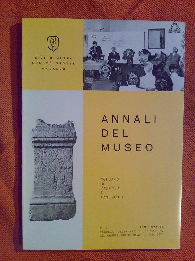 ANNALI DEL MUSEO - Vallesabbia/Gavardo - anno 1973-1974