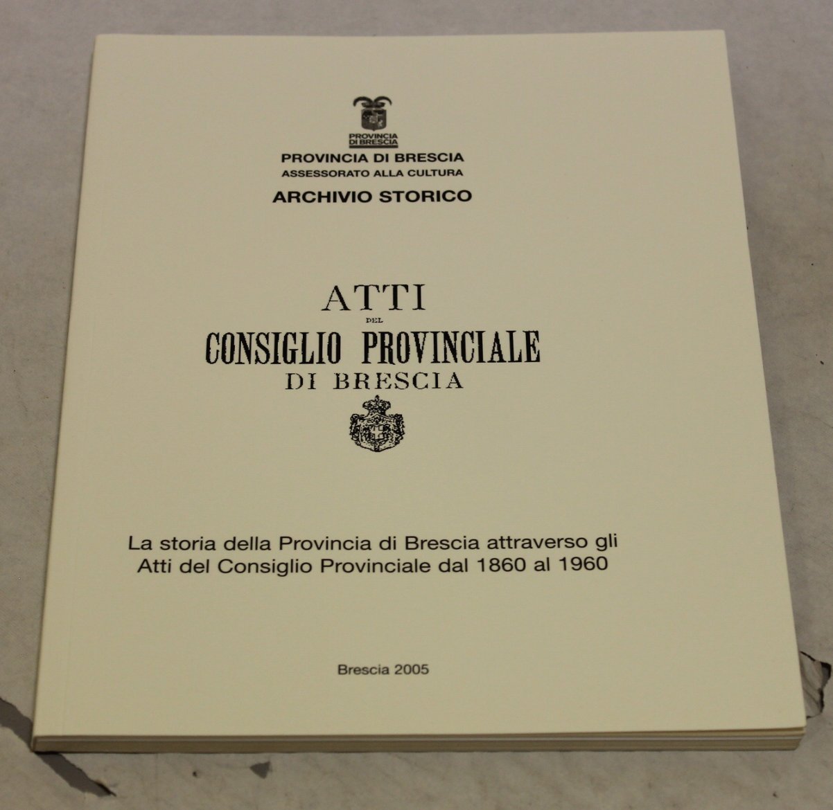 Atti del Consiglio provinciale di Brescia | Immagine principale