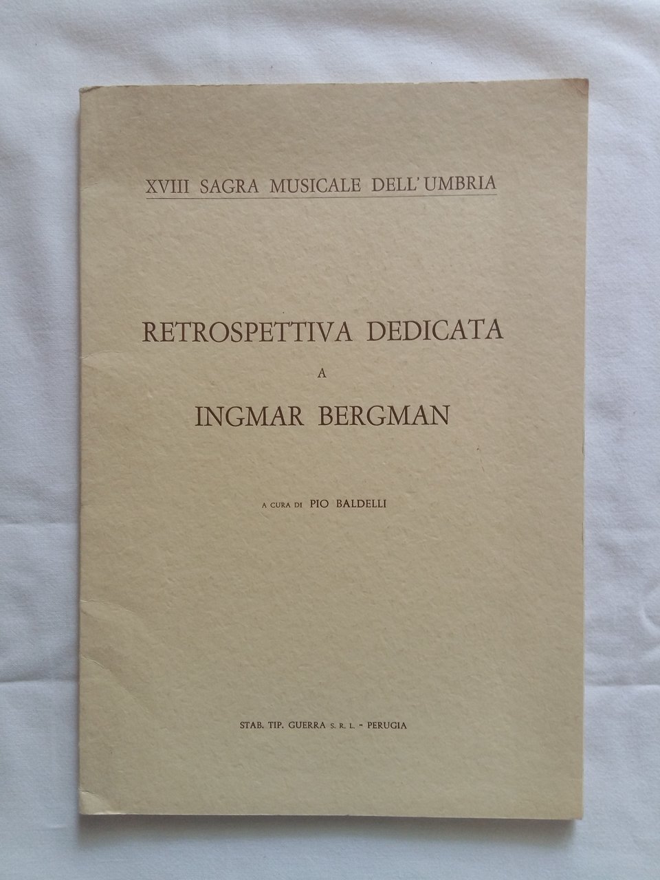 Baldelli Pio a cura di. Retrospetiva dedicata a Ingmar Bergman. … | Immagine principale