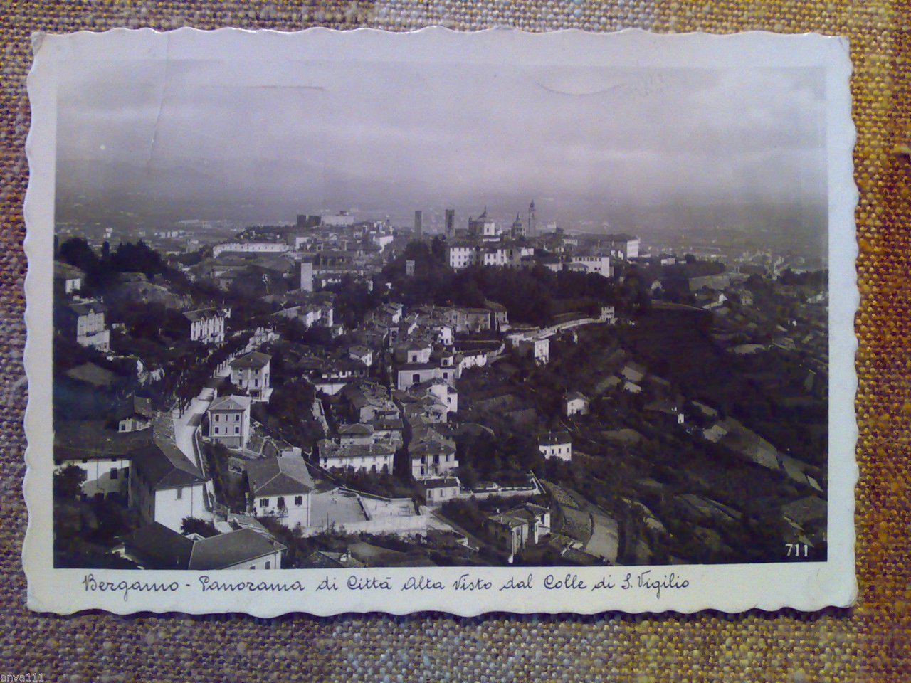 BERGAMO - Panorama di Città Alta - 1937