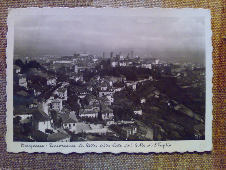 BERGAMO - Panorama di Città Alta - 1937