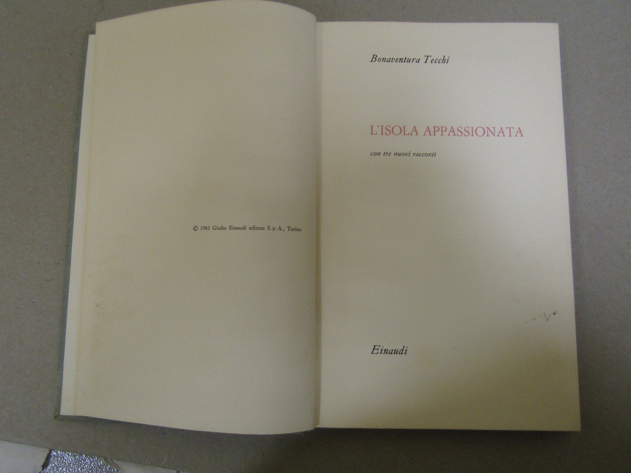 Bonaventura Tecchi. L'isola appassionata