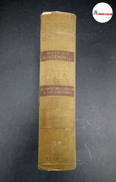 Bontempelli, Massimo. Lirica italiana : dal cantico delle creature al … | Immagine Gallery 4