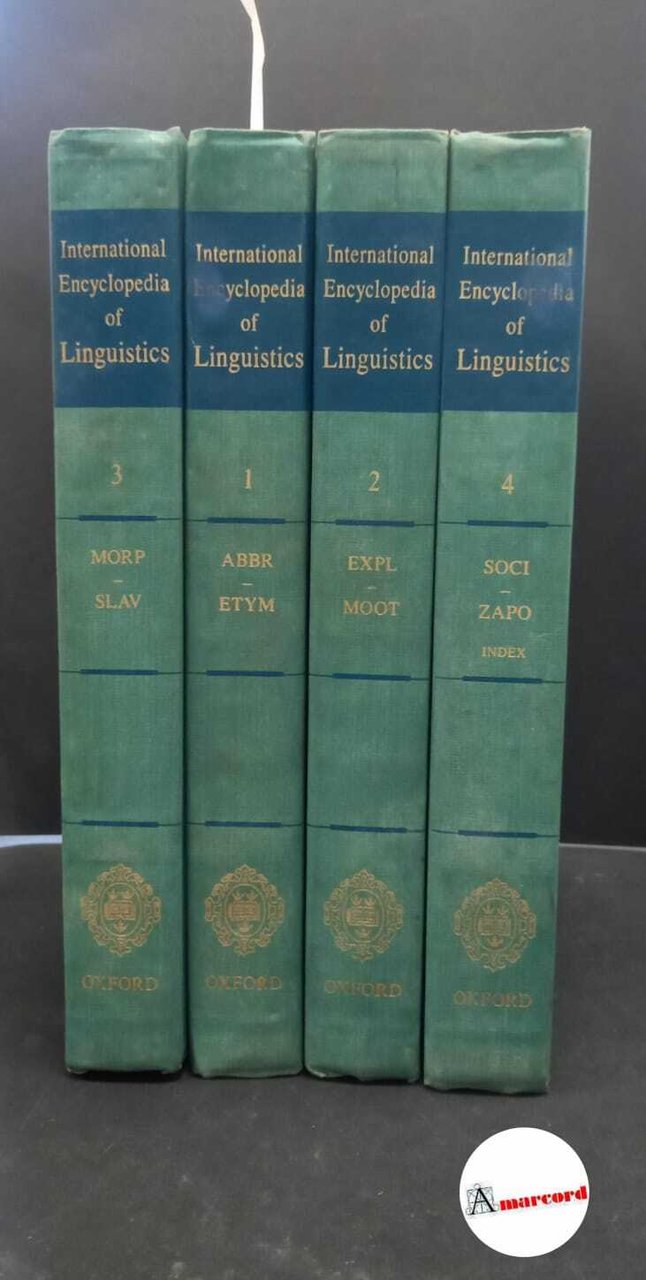 Bright, William. International encyclopedia of linguistics New York Oxford University …