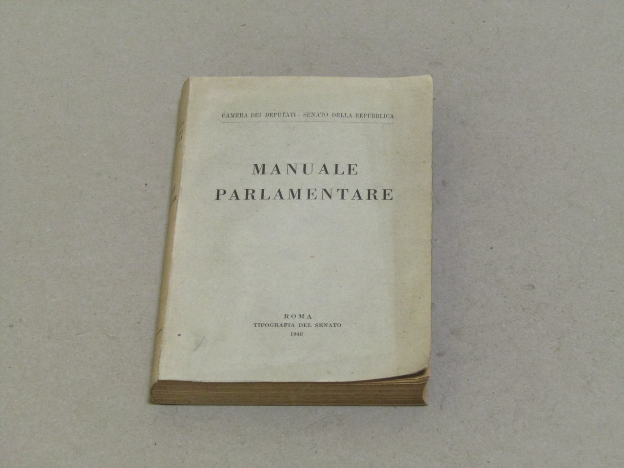 Camera dei deputati - senato della repubblica. Manuale parlamentare | Immagine principale