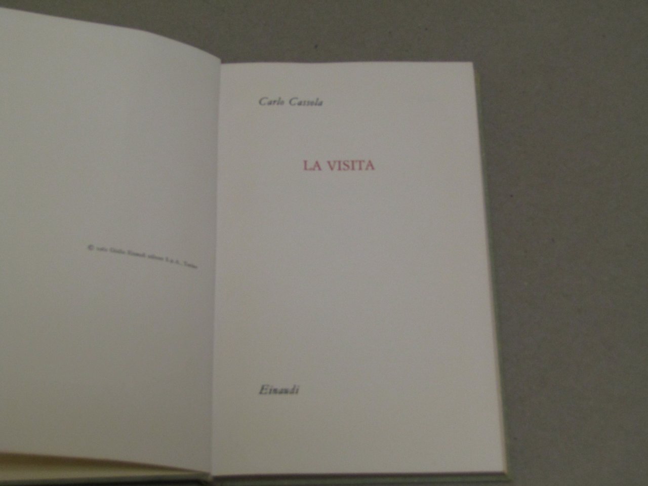 Carlo Cassola. La visita