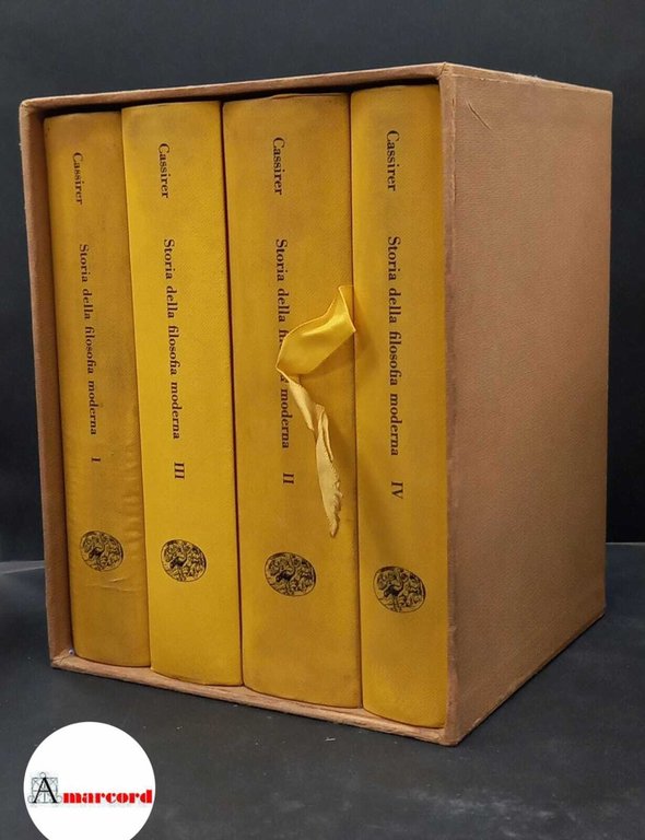 Cassirer, Ernst. Storia della filosofia moderna 4 voll. Torino Einaudi, 1952
