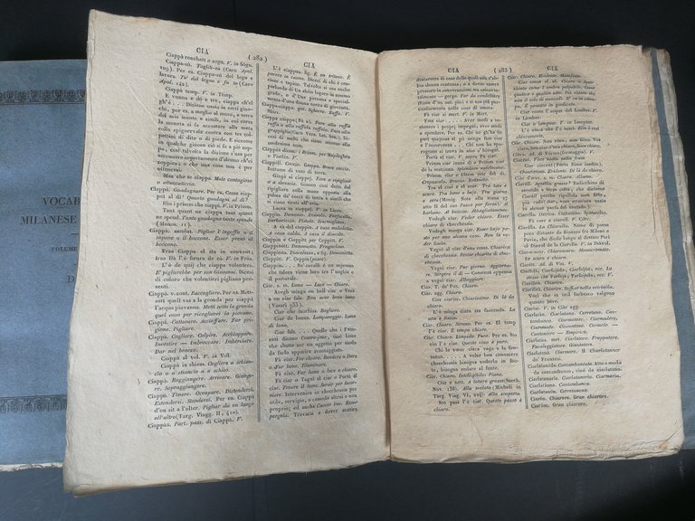 Cherubini Francesco. Vocabolario milanese-italiano. Milano, Regia Stamperia, 1839-1856. Il quinto …