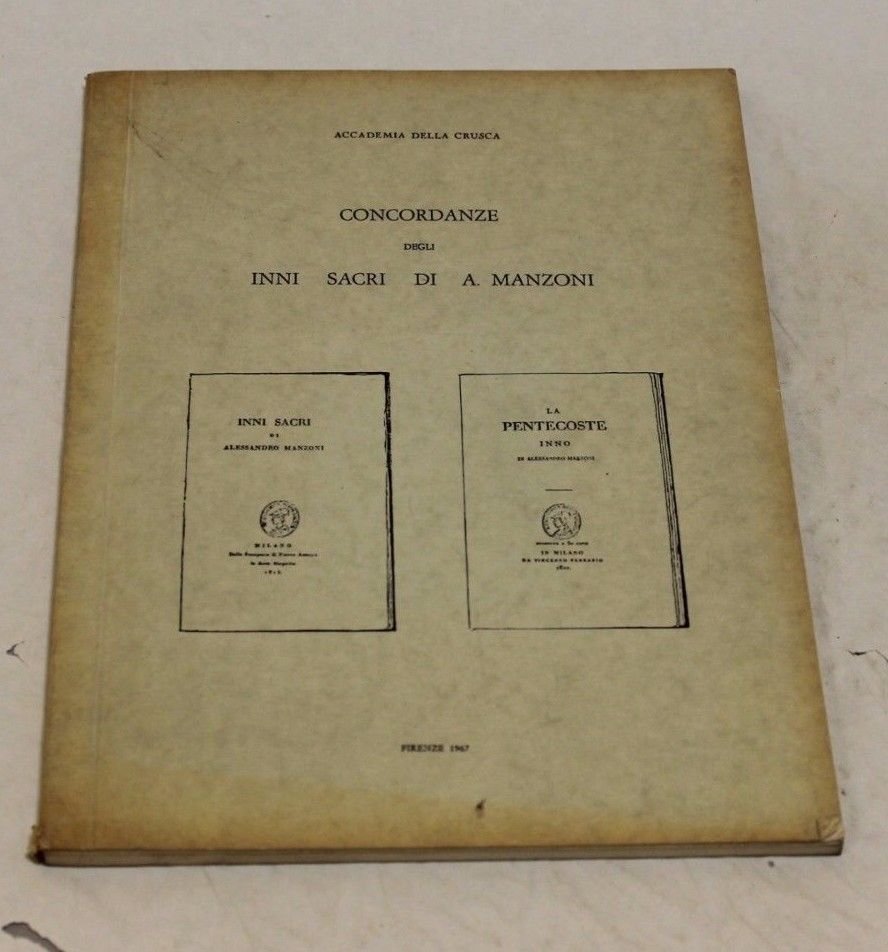 Concordanze degli inni sacri di A. Manzoni