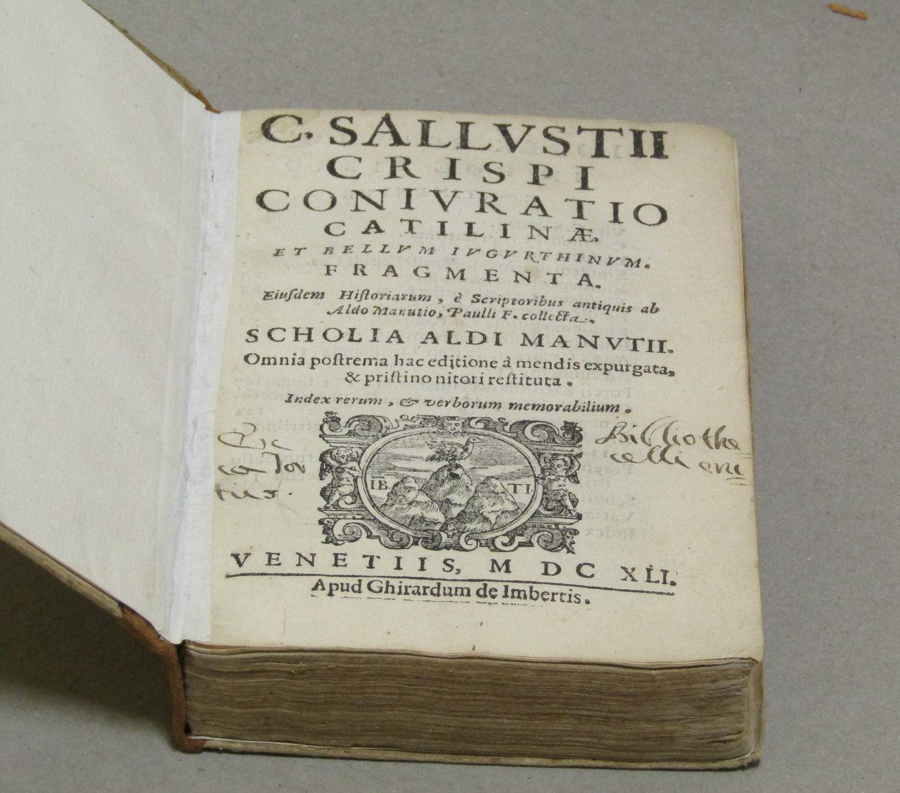 CONIURATIO CATILINAE ET BELLUM IUGURTHINUM FRAGMENTA Eiusdem historiarum è scriptoribus …