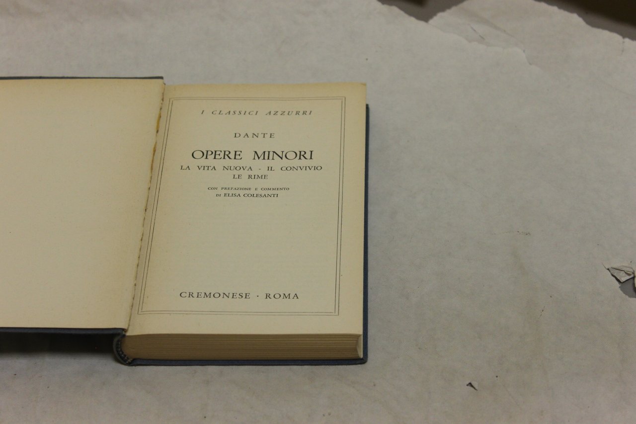 DANTE - OPERE MINORI | Immagine principale