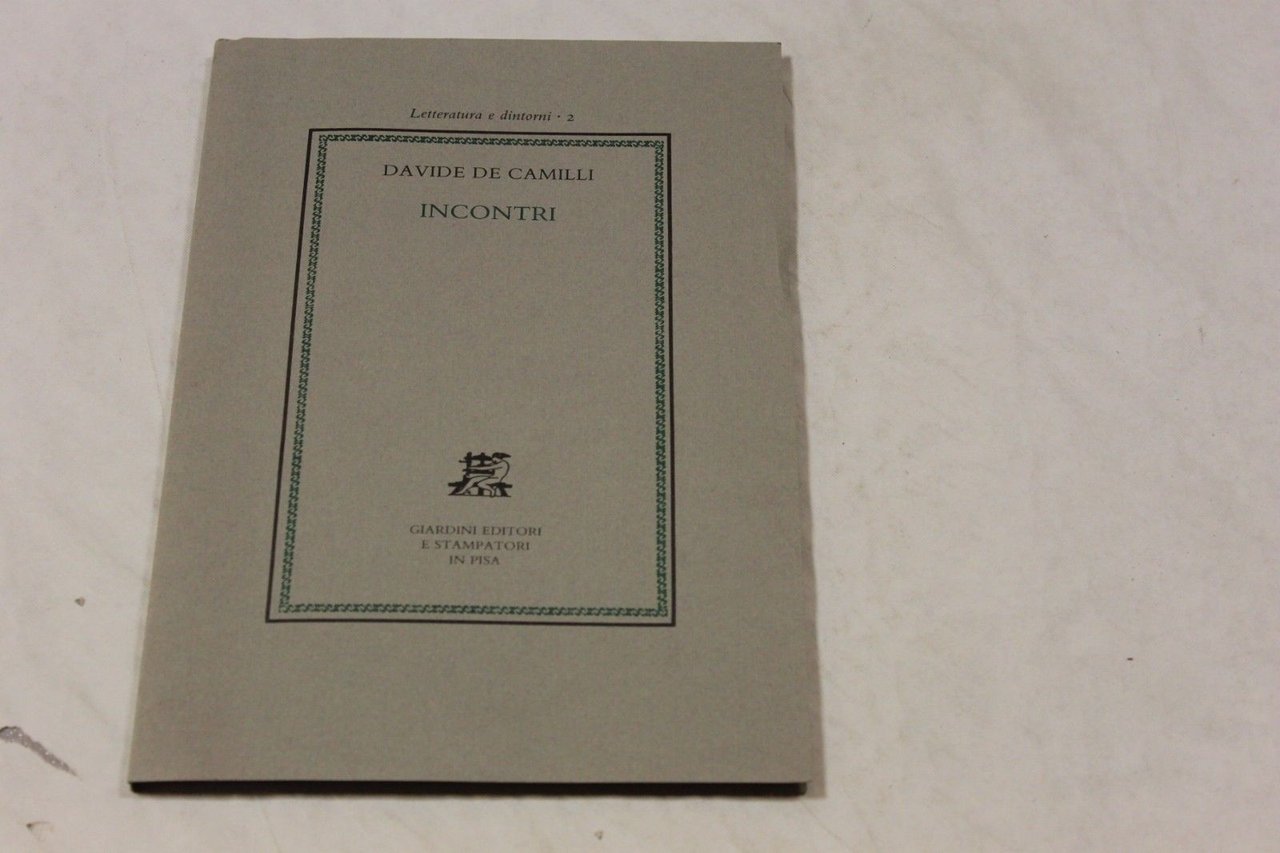 Davide De Camilli. Incontri