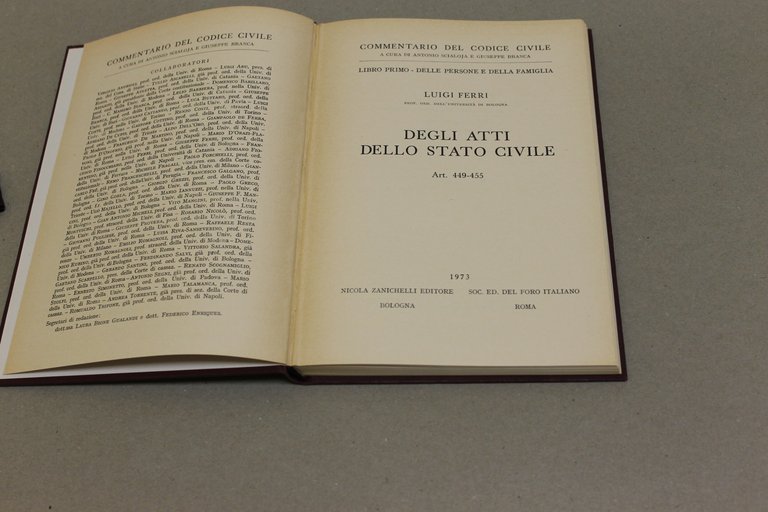 Degli atti dello stato civile