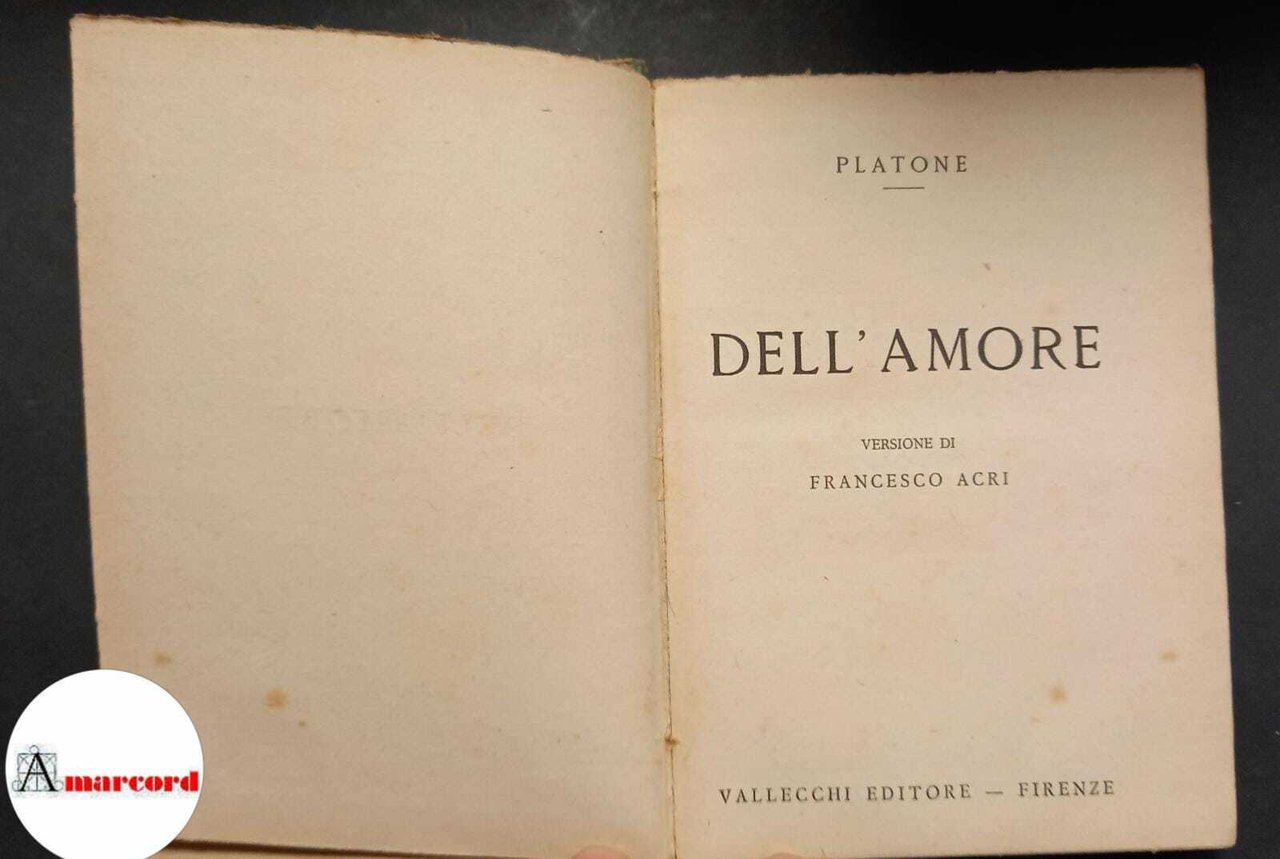 Dell'amore, Vallecchi, 1919.