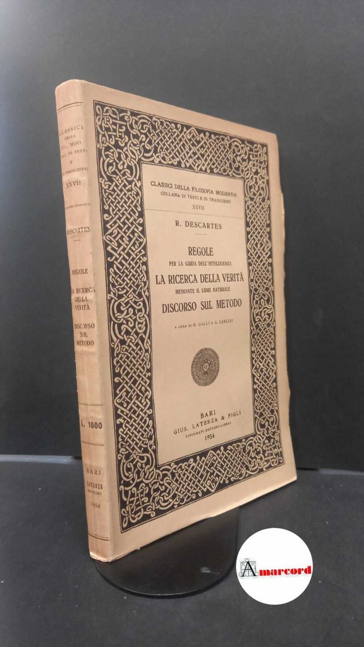 Descartes, René. , and Carlini, Armando. , Galli, Gallo. Regole …