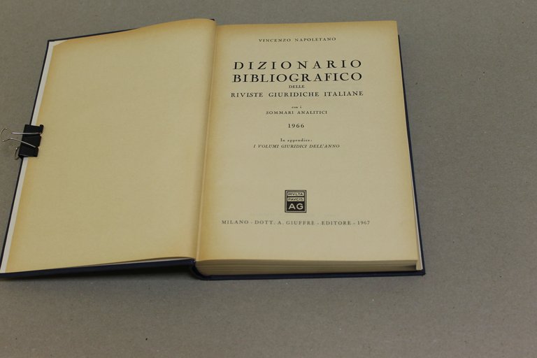 Dizionario bibliografico delle riviste giuridiche italiane 1966