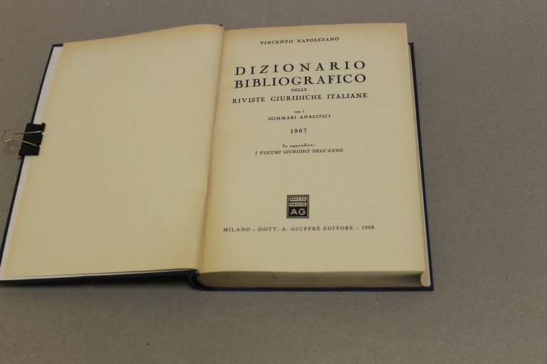 Dizionario bibliografico delle riviste giuridiche italiane 1967