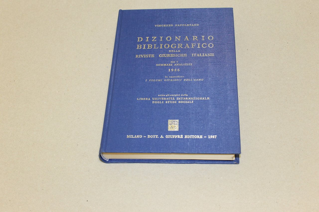 Dizionario bibliografico delle riviste giuridiche italiane 1986