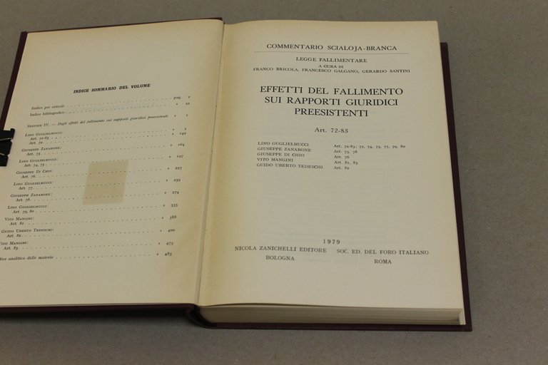 Effetti del fallimento sui rapporti giuridici preesistenti