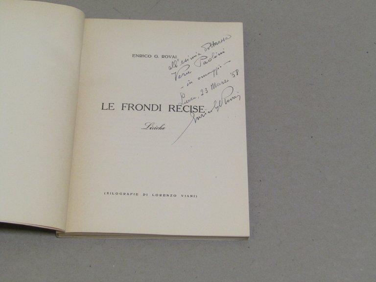 Enrico G. Rovai - Lorenzo Viani - Le frondi recise