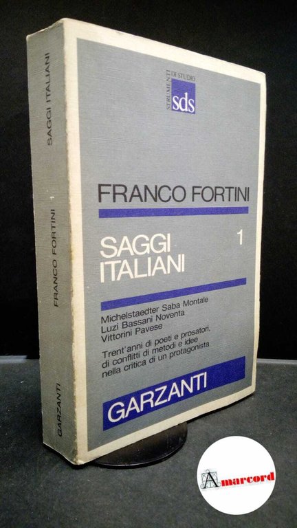 Fortini, Franco. Saggi italiani 1 e Nuovi saggi italiani 2 … | Immagine Gallery 3