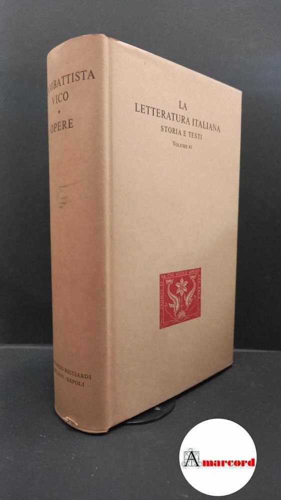 Francesco Guicciardini. Opere. Ricciardi. 1961. | Immagine principale