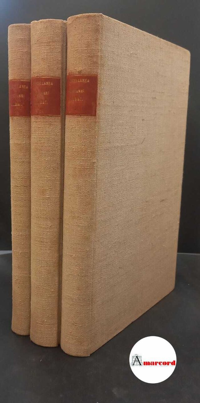 Galbiati, Giovanni. Miscellanea Giovanni Galbiati Milano U. Hoepli, 1951