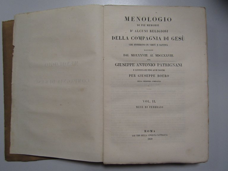 Giuseppe Antonio Patrignani. MENOLOGIO DI ALCUNI RELIGIOSI DELLA COMPAGNIA DI …