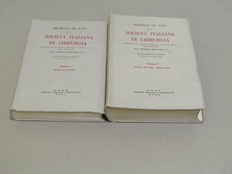 Giuseppe Bendandi. Archivio ed atti della società italiana di chirurgia
