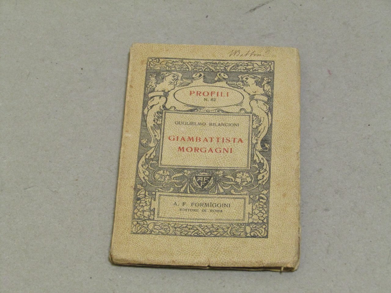 Guglielmo Bilancioni. Gianbattista Morgagni