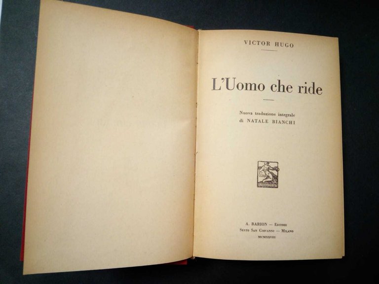 Hugo Victor. L'uomo che ride. A. Barion. 1928 | Immagine Gallery 2